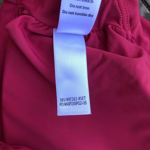 Andie NWT The Feminine Hydra Wide Straps Ruffle Accents Bikini Top Rosette Large - Picture 7 of 11